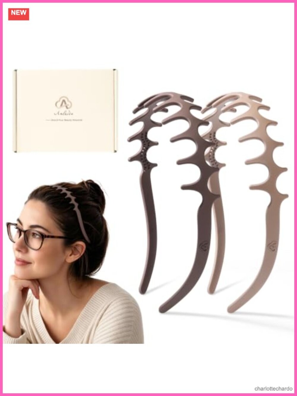 Zigzag Dual Teeth Headbands for Women Glasses Wearers Non Slip